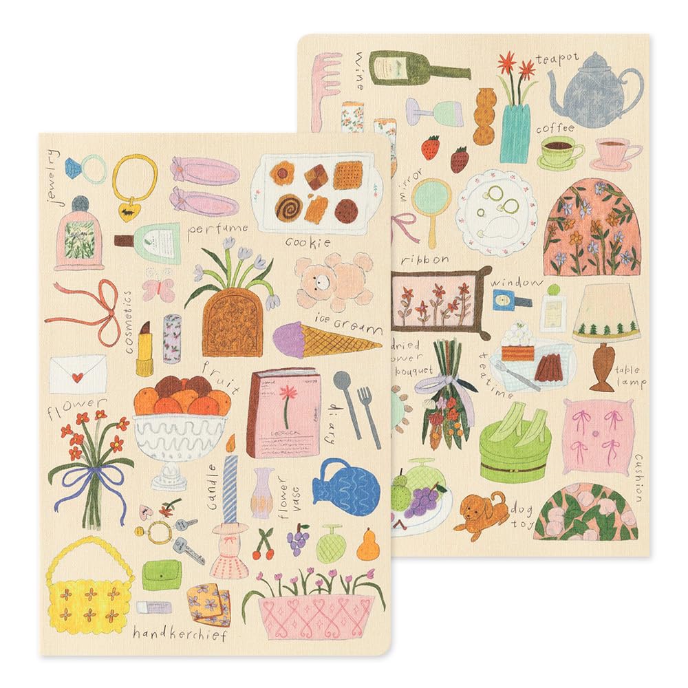 Midori 15355006 Notebook, Loose Log My Life Pattern, B6