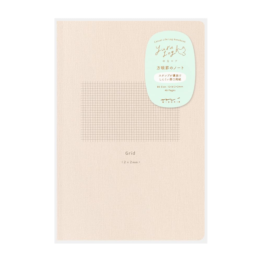 Midori 15358006 Notebook, Loose Log, Graph Rule, 0.1 inch (2 mm), B6
