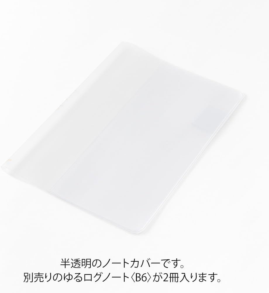 Transparent PVC Midori Yuru Log Notebook Cover B6
