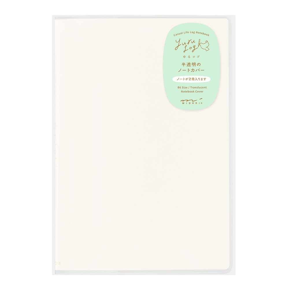 Transparent PVC Midori Yuru Log Notebook Cover B6
