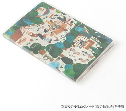 Transparent PVC Midori Yuru Log Notebook Cover B6