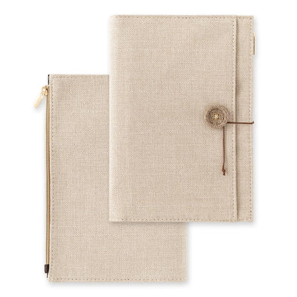 Midori Yuru Log Notebook Cover <B6>  Cloth Beige