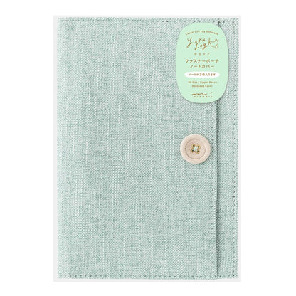 Midori Yuru Log Notebook Cover <B6>  Cloth Light Blue