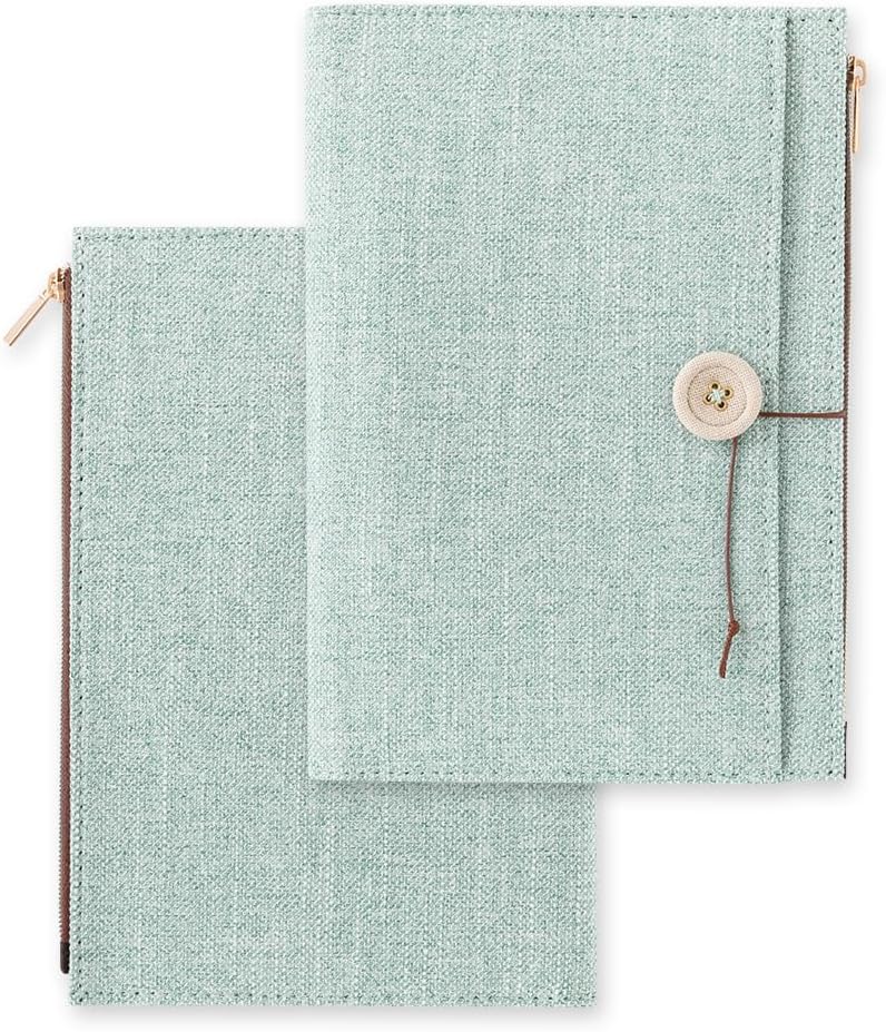 Midori Yuru Log Notebook Cover <B6>  Cloth Light Blue