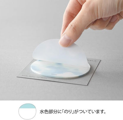 Midori MDR19070006 Sticky Paper Transparent Sky Pattern Light Blue
