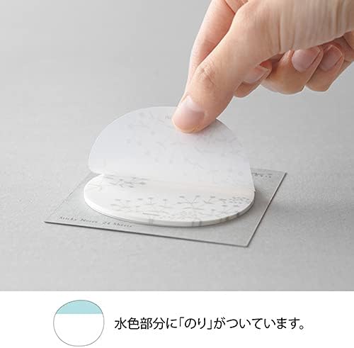 sticky paper transparent small floral white