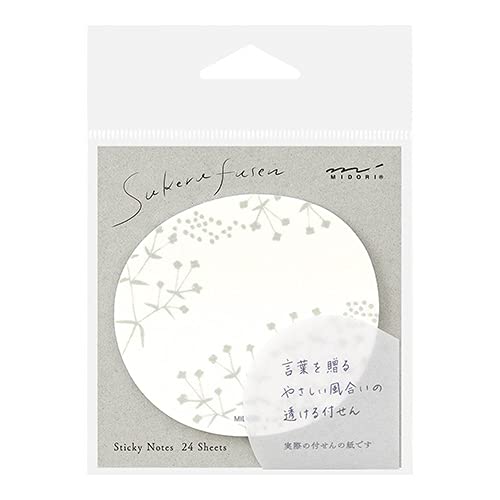 sticky paper transparent small floral white