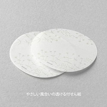sticky paper transparent small floral white