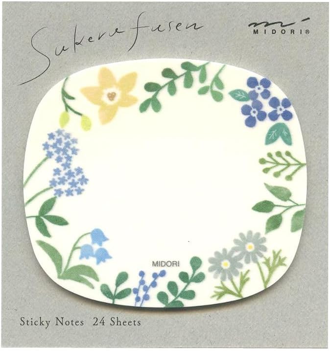 Sticky Paper 19080006 Transparent Floral Pattern Stylish Elegant Message