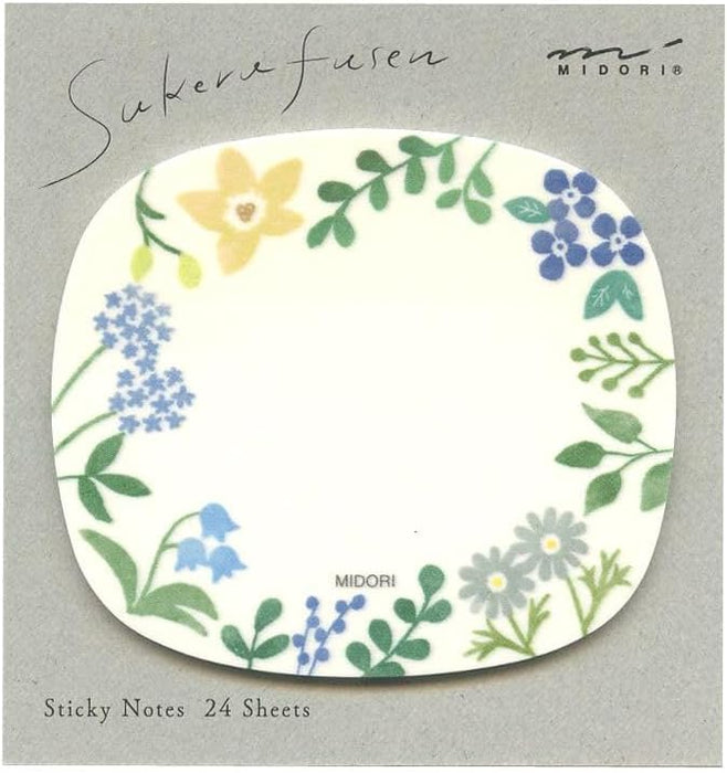 Sticky Paper 19080006 Transparent Floral Pattern Stylish Elegant Message