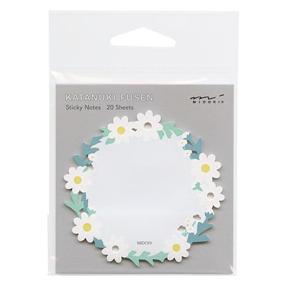 MIDORI 19104006 Sticky Paper Die Cutter, Wreath Pattern, White