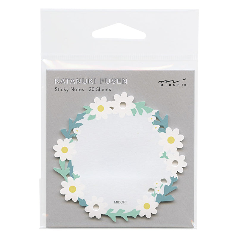 MIDORI 19104006 Sticky Paper Die Cutter, Wreath Pattern, White
