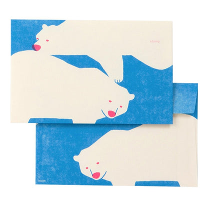 Midori Envelope White Bear