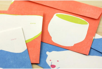 Midori Envelope White Bear