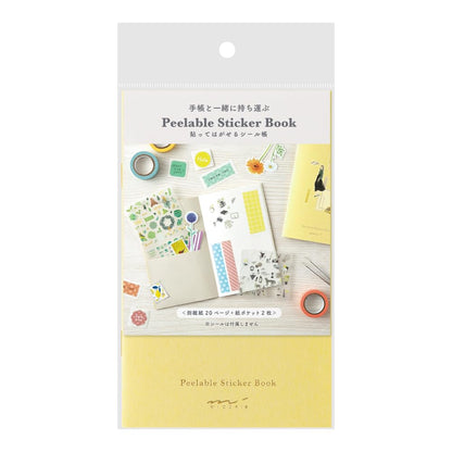Midori Sticker Book with Pockets, Yellow, 20 Pages 34505006
