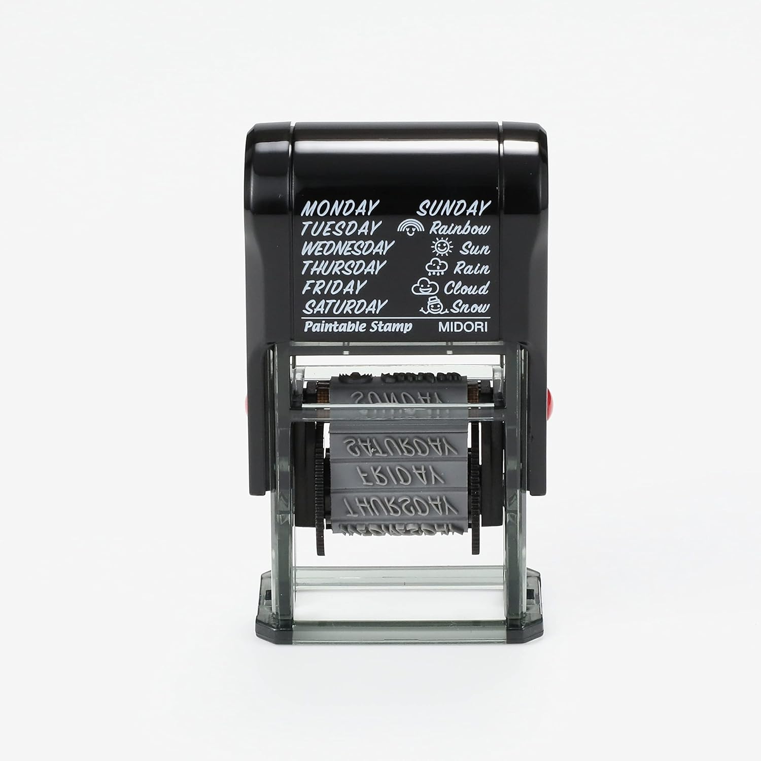 Midori 35375006 Rotating Stamp, Day and Weather Pattern