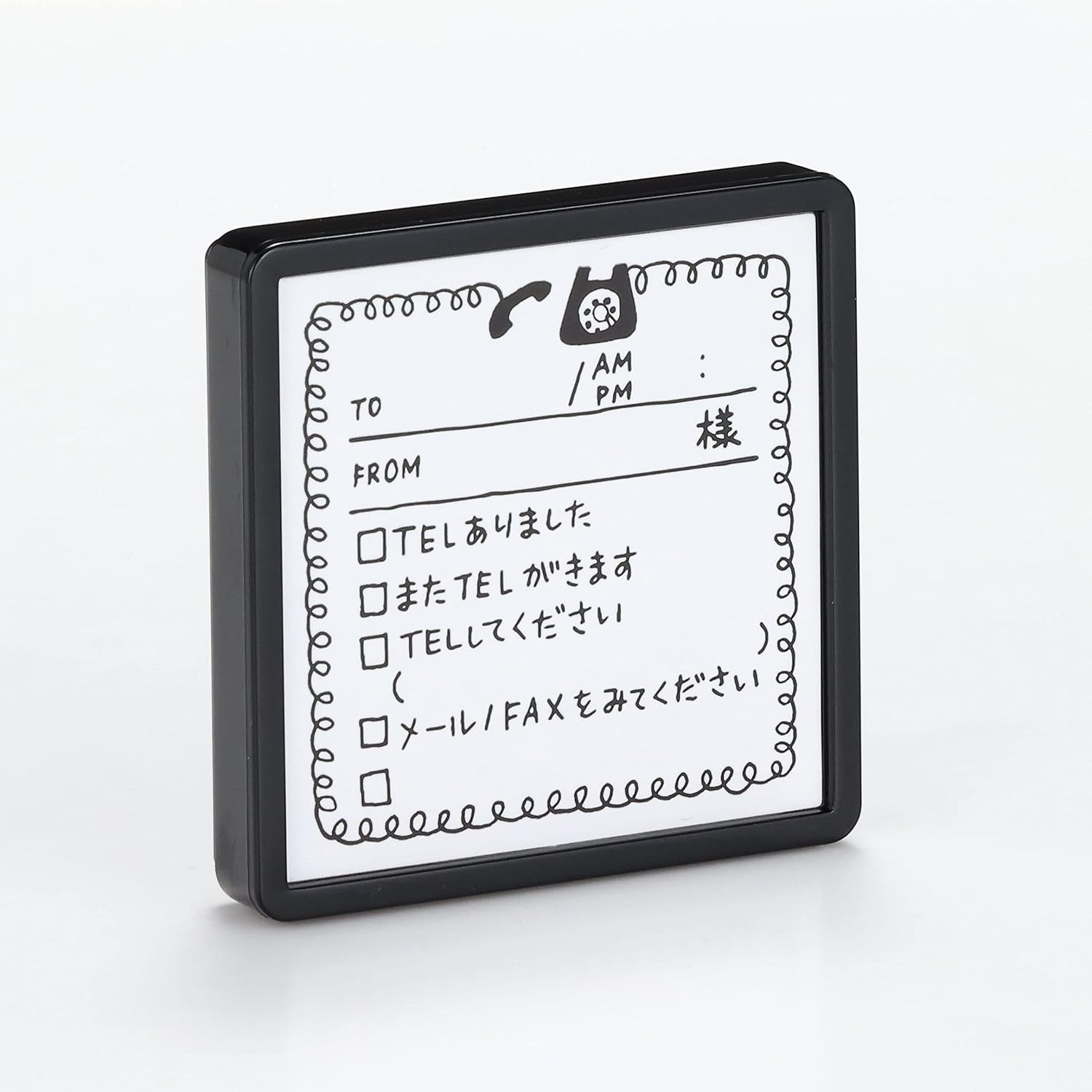 DESIGNPHIL Midori 35404006 Stamp, Self Sealing Stamp, Phone Pattern, H61×W61×D19mm