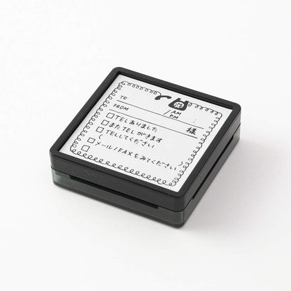 DESIGNPHIL Midori 35404006 Stamp, Self Sealing Stamp, Phone Pattern, H61×W61×D19mm