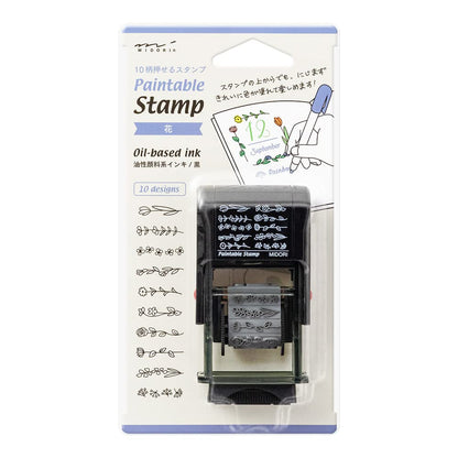 Midori 35443006 Rotating Stamp, Floral Pattern