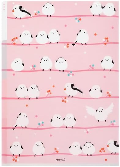 Midori 35481006 3-Pocket Clear Holder A4 Shimahaga Pattern