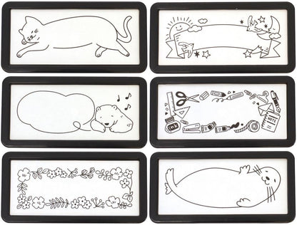 DESIGNPHIL 35505006 Midori Stamp Half Flower Pattern