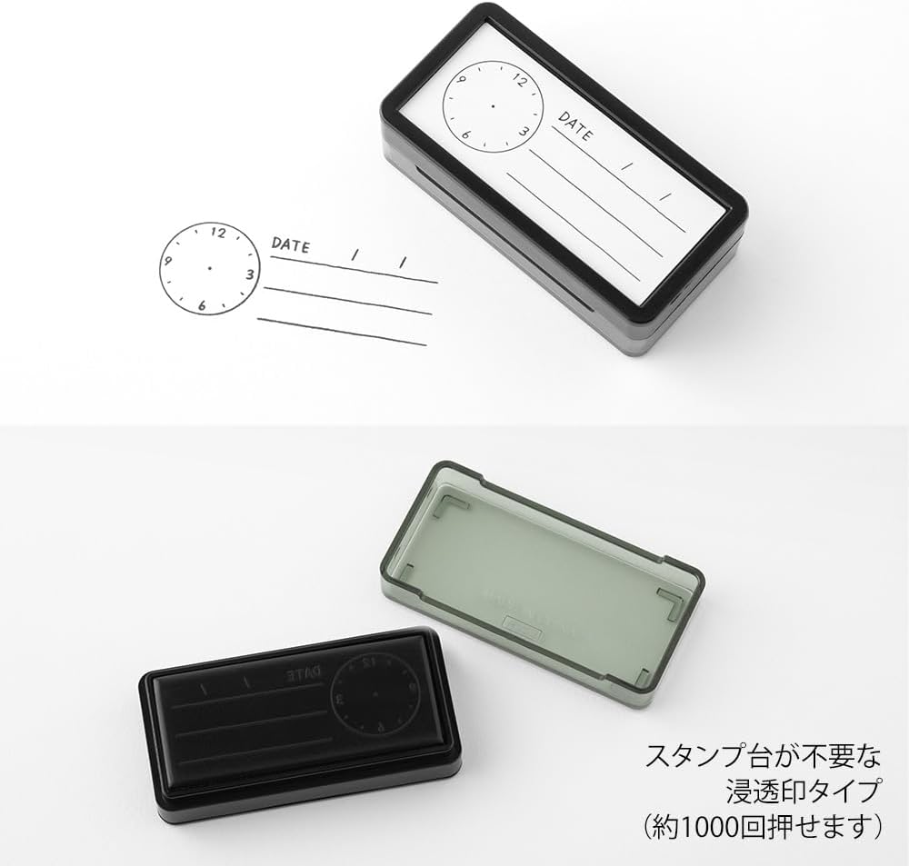 DESIGNPHIL 35511006 Midori Stamp, Penetrating Stamp, Half Time Record Pattern
