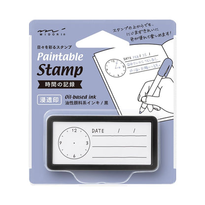 DESIGNPHIL 35511006 Midori Stamp, Penetrating Stamp, Half Time Record Pattern