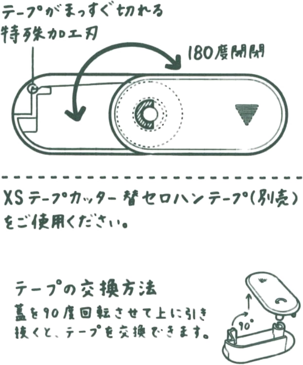 Midori Tape Cutter XS Navy A 35542006