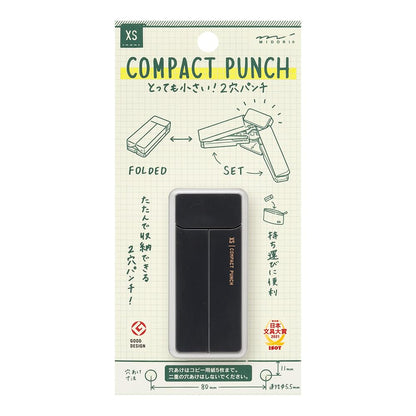 Midori 35544006 Drilling Punch, Compact Punch, XS Black, A