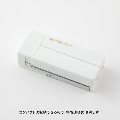 Midori 35545006 Hole Punch, Compact Punch, XS White A