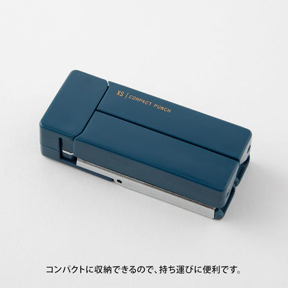 Midori 35547006 Hole Punch, Compact Punch, XS Navy Blue A