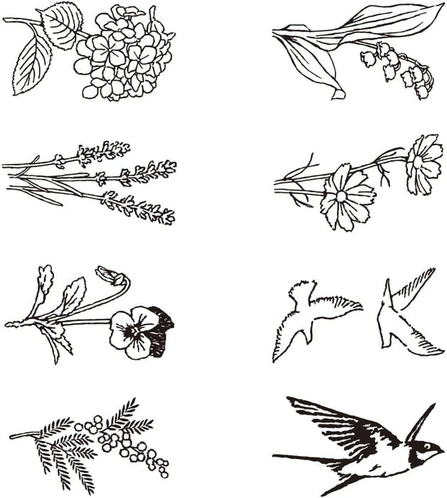 Midori 35582006 Rotating Stamp Dial Flower and Tri Pattern