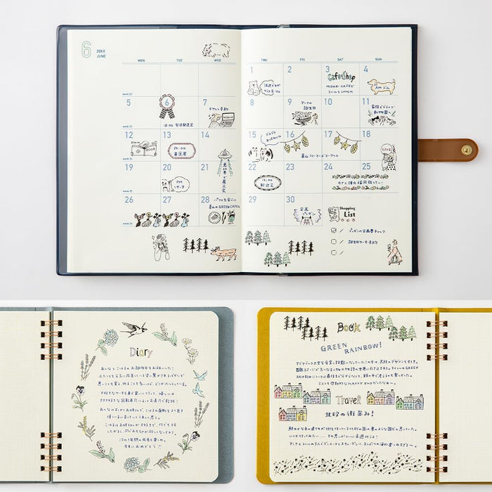 Midori 35582006 Rotating Stamp Dial Flower and Tri Pattern