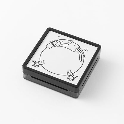 Midori Stamp 35593006 Penetrating Stamp Ball Pattern Ojisan 30th Anniversary