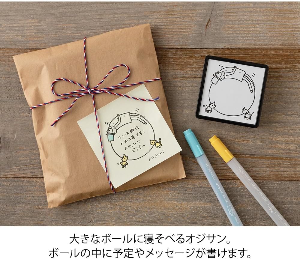 Midori Stamp 35593006 Penetrating Stamp Ball Pattern Ojisan 30th Anniversary