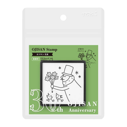 Midori 35594006 Penetrating Stamp Ojisan Bouquet 30th Birthday