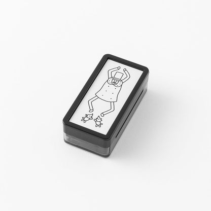 Designphil Ojisan 30th Birthday Stamp, Rectangular, Decorative Stamp, Rubber