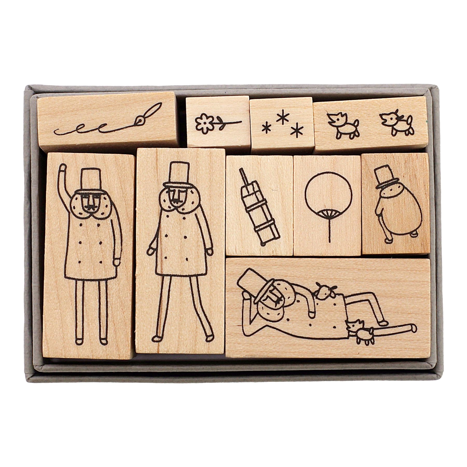 Midori 35597006 Ojisan 30th Birthday Wooden Stamp