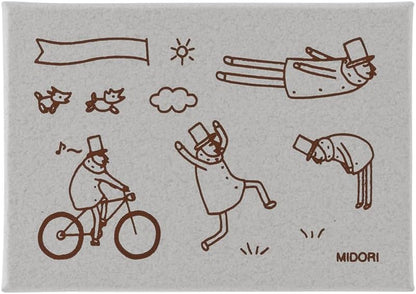 Midori 35598006 Wooden Stamp Set B Ojisan 30th Birthday