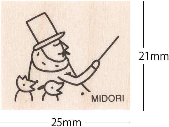 Midori 30th Anniversary 35599006 Wooden Stamp, A-Pattern