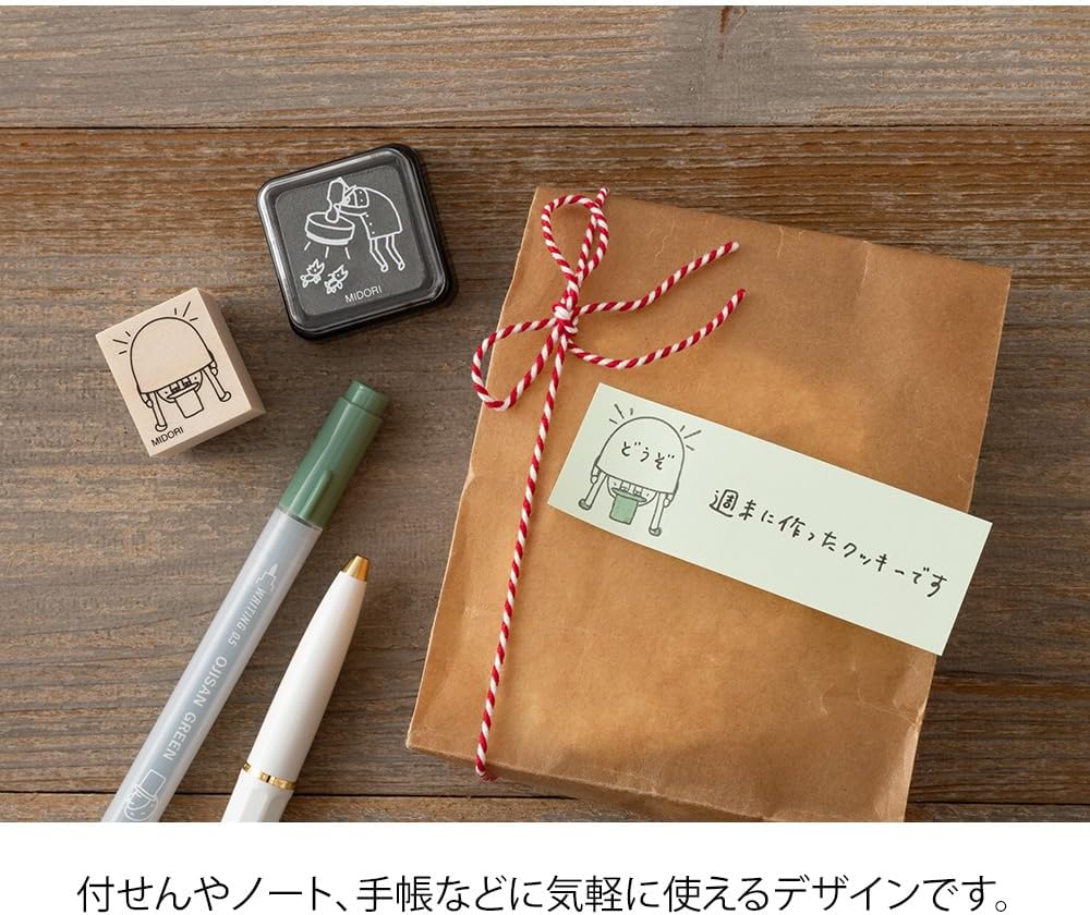Midori 35600006 Wooden Stamp B Ojisan 30th Birthday