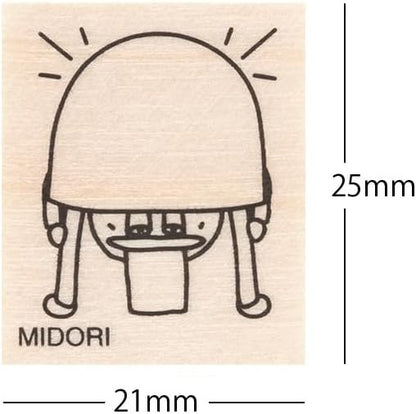 Midori 35600006 Wooden Stamp B Ojisan 30th Birthday