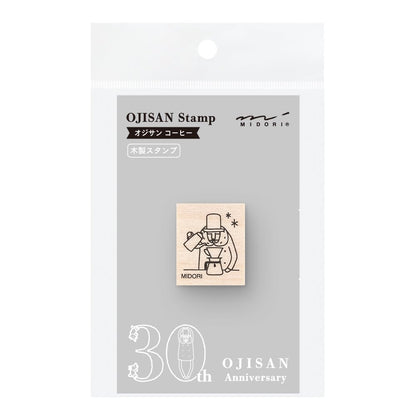 Midori 35601006 Wooden Stamp, C Pattern, Ojisan, 30th Anniversary