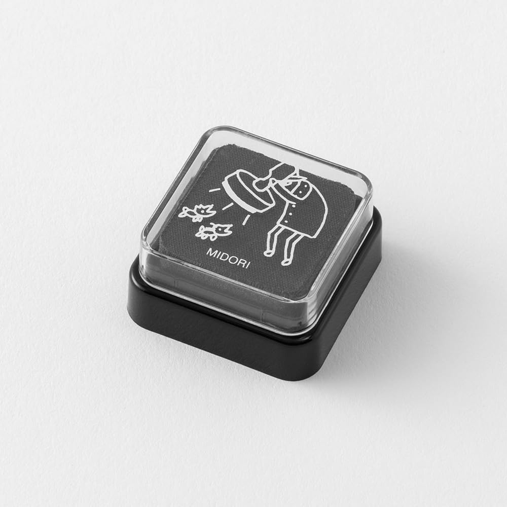 Midori 35603006 Ojisan 30th Birthday Stamp Black