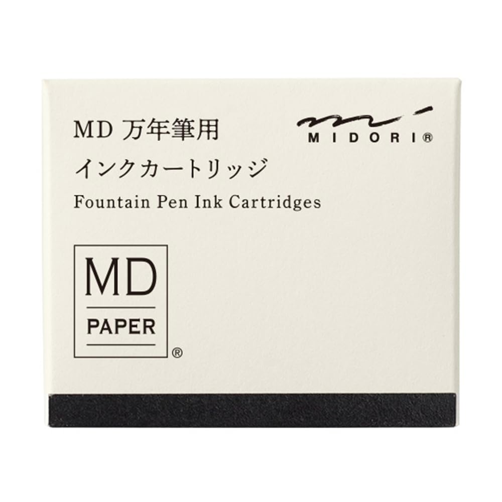 DESIGNPHIL Midori 38080006 Fountain Pen, Cartridge for MD Fountain Pen, Black