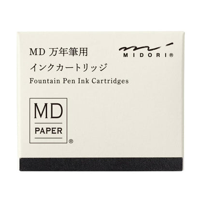 DESIGNPHIL Midori 38080006 Fountain Pen, Cartridge for MD Fountain Pen, Black