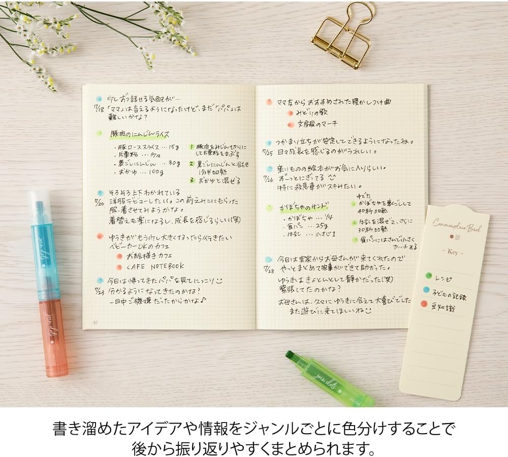 Midori 38135006 Joint Dots 3 Color Linking Bright Rollerball Pen