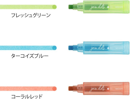 Midori 38135006 Joint Dots 3 Color Linking Bright Rollerball Pen