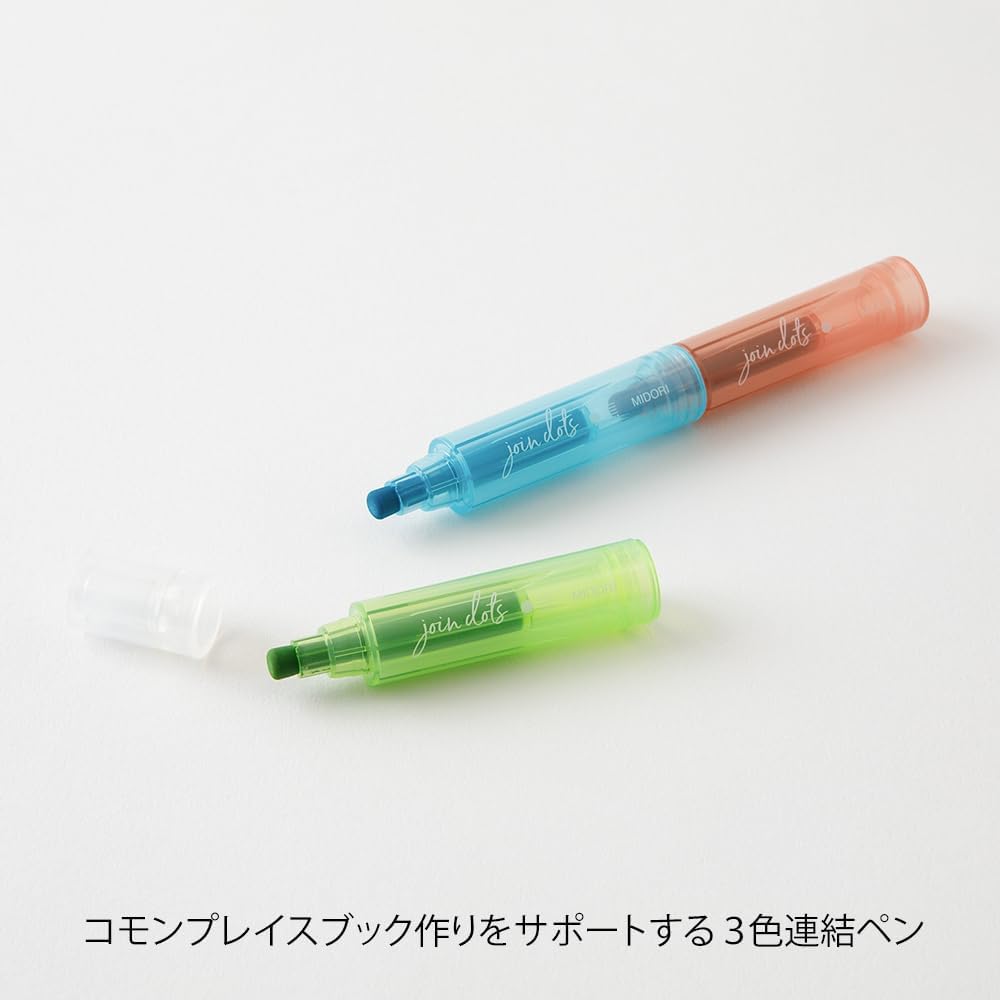 Midori 38135006 Joint Dots 3 Color Linking Bright Rollerball Pen