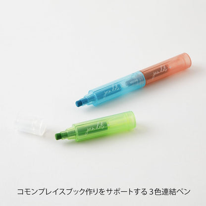 Midori 38135006 Joint Dots 3 Color Linking Bright Rollerball Pen